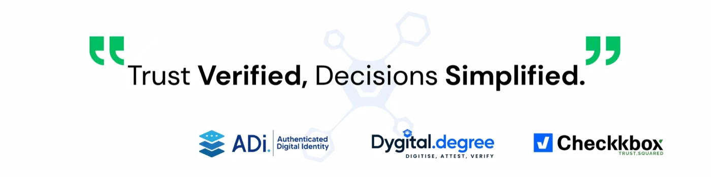 Trust Verified, Decisions Simplified. ADi · Dygital.degree · Checkkbox